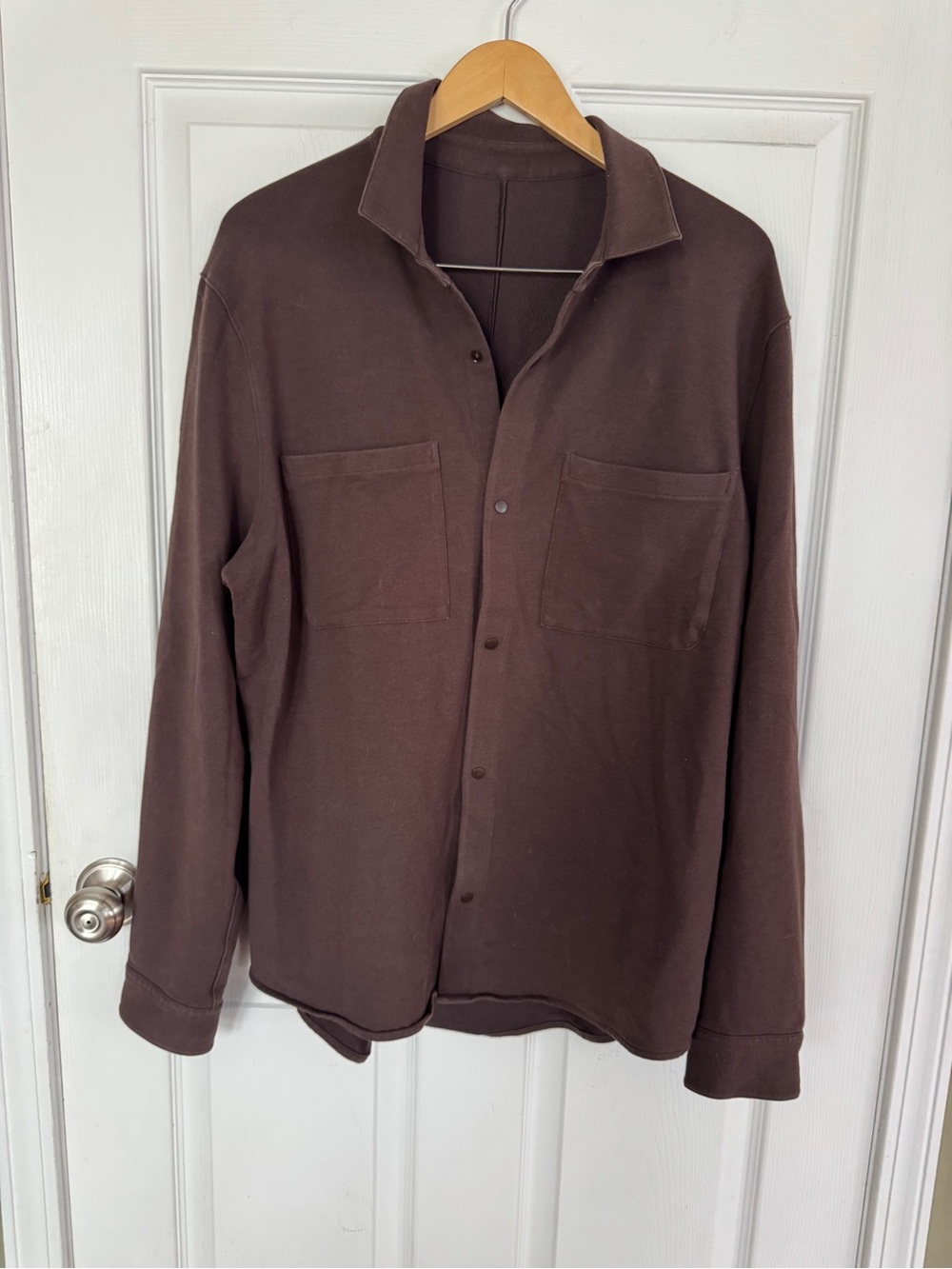 Men's Lululemon Brown Button-Front Overshirt Jacket